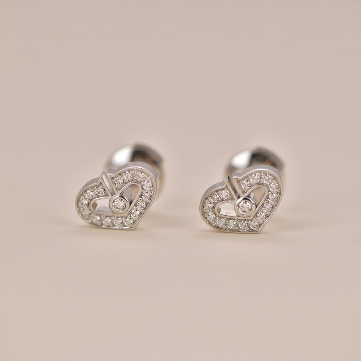 Cartier Diamond C Hearts de Cartier Earrings