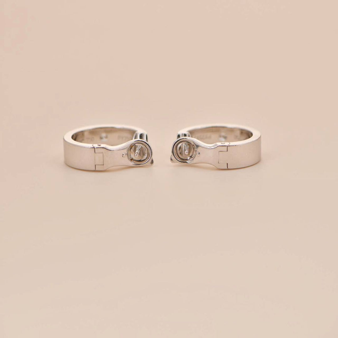 Cartier LOVE 18K White Gold Diamond Earrings