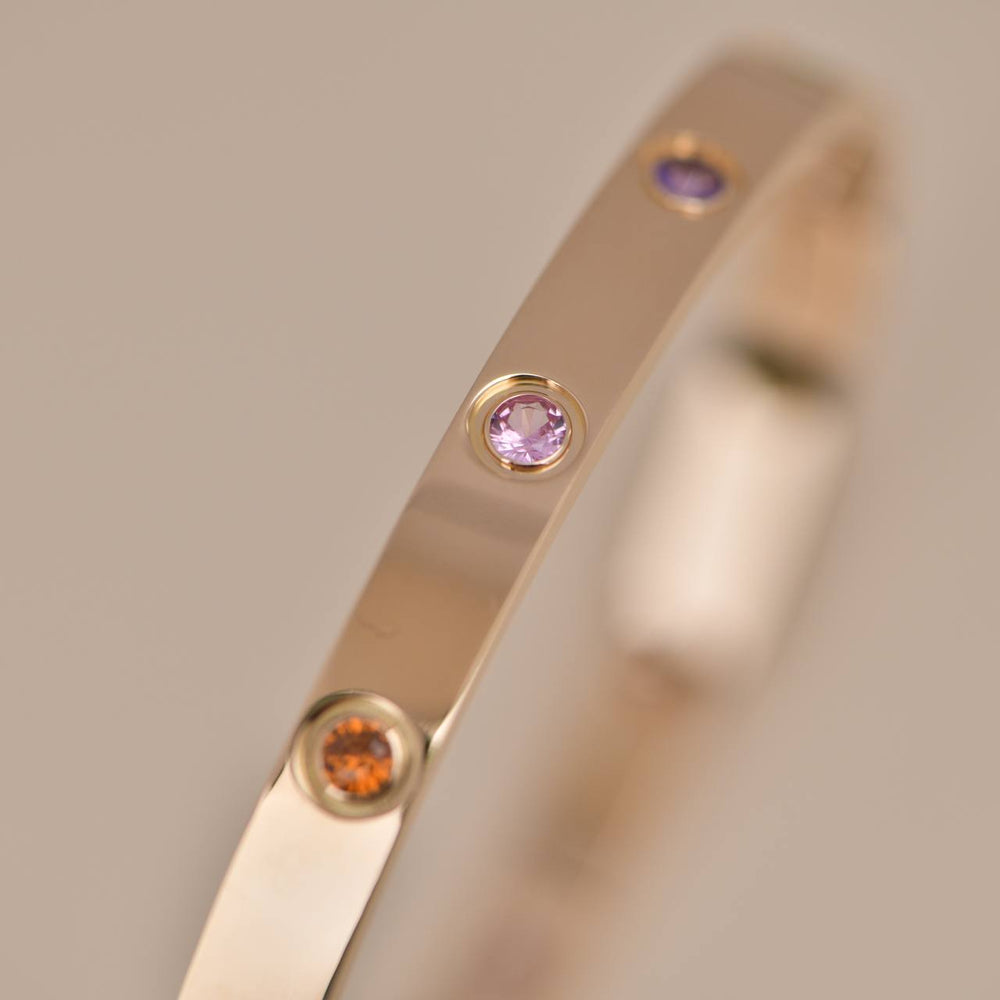 Cartier Love Bracelet Multi Gem Rainbow Rose Gold