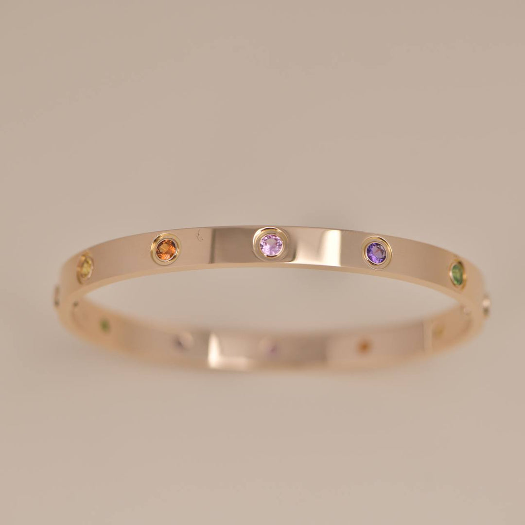 Cartier Love Bracelet Multi Gem Rainbow Rose Gold