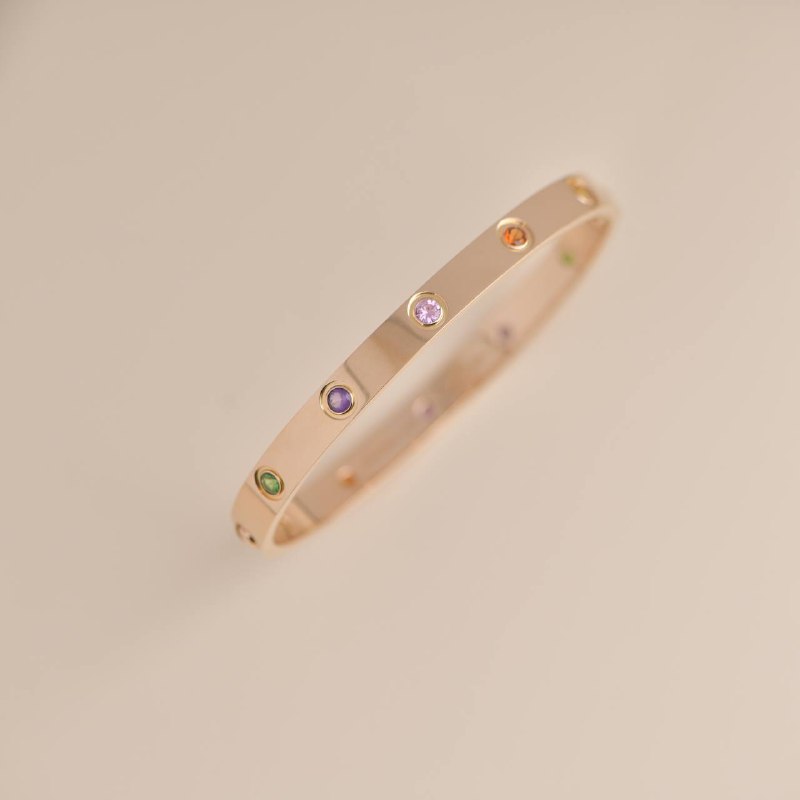 Cartier Love Bracelet Multi Gem Rainbow Rose Gold