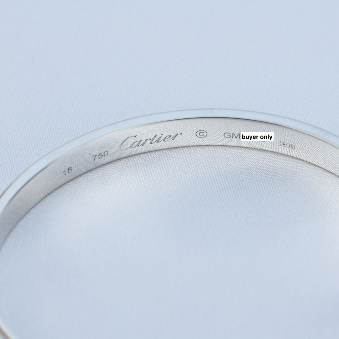 Cartier 18K White Gold Love Bracelet Size 18