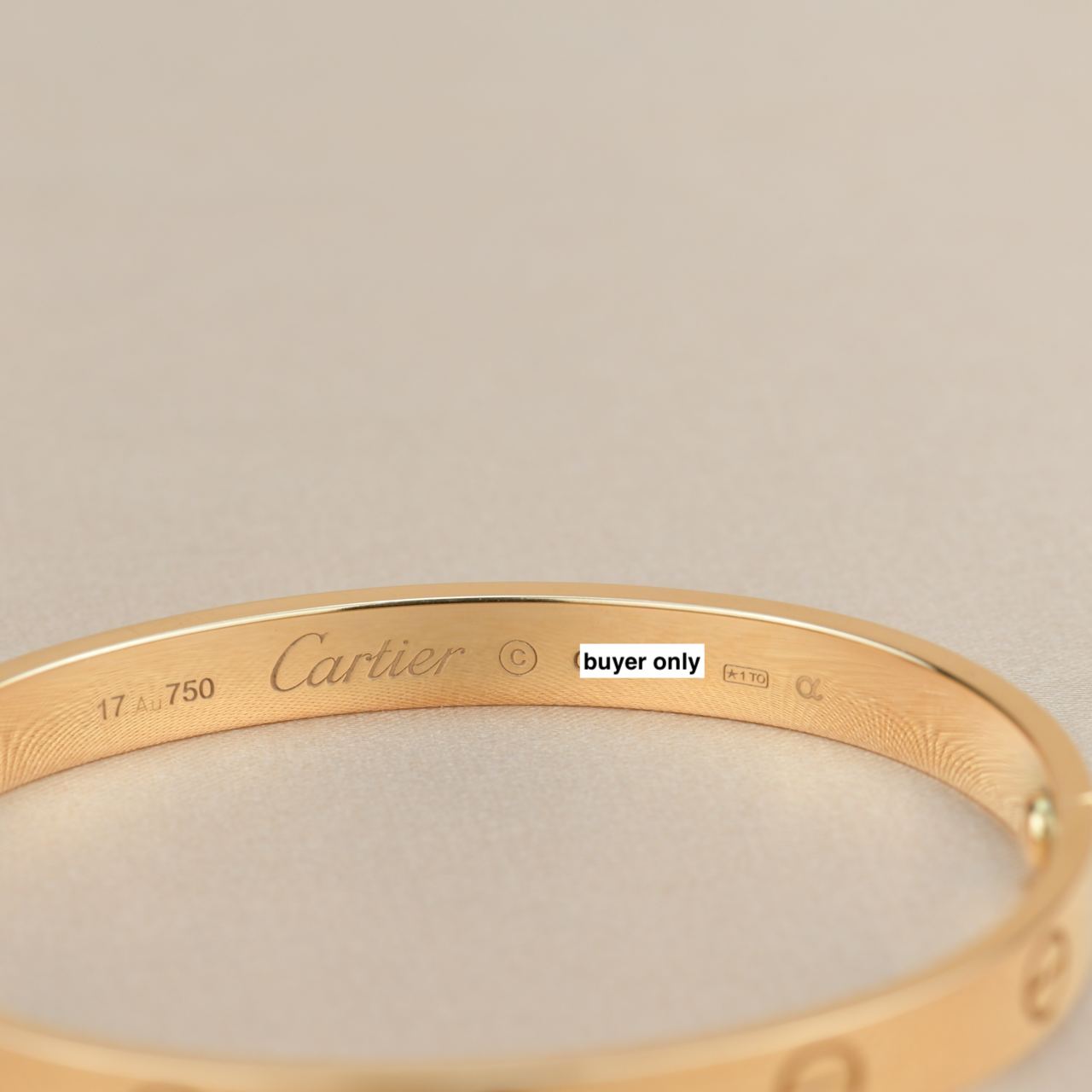 Cartier Love 18K Rose Gold Bracelet Size 17 Dandelion Antiques