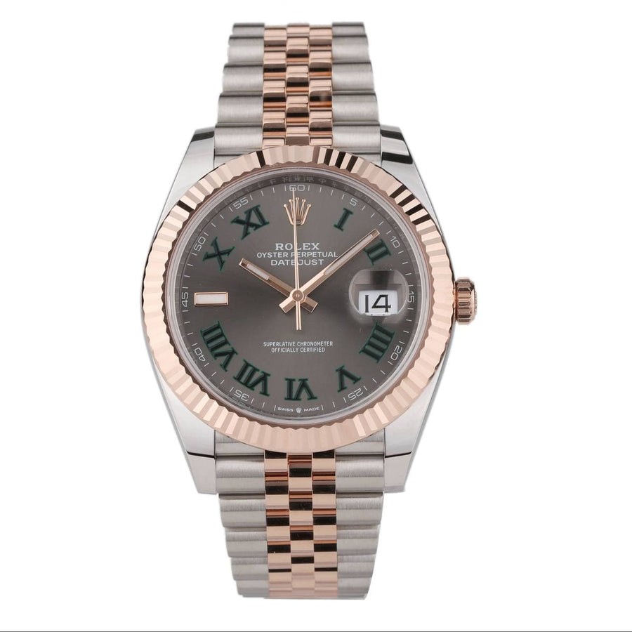 Rolex Datejust 41 Oyster Steel Rose Gold Men's Watch 126331-0016 for sale