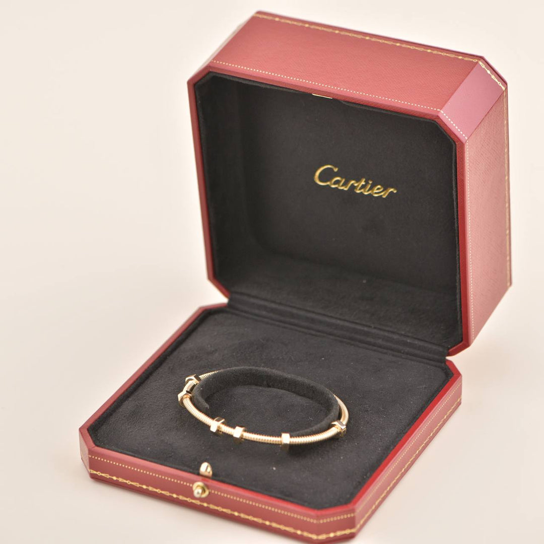 Cartier Ecrou De Cartier Rose Gold Bracelet Size 18