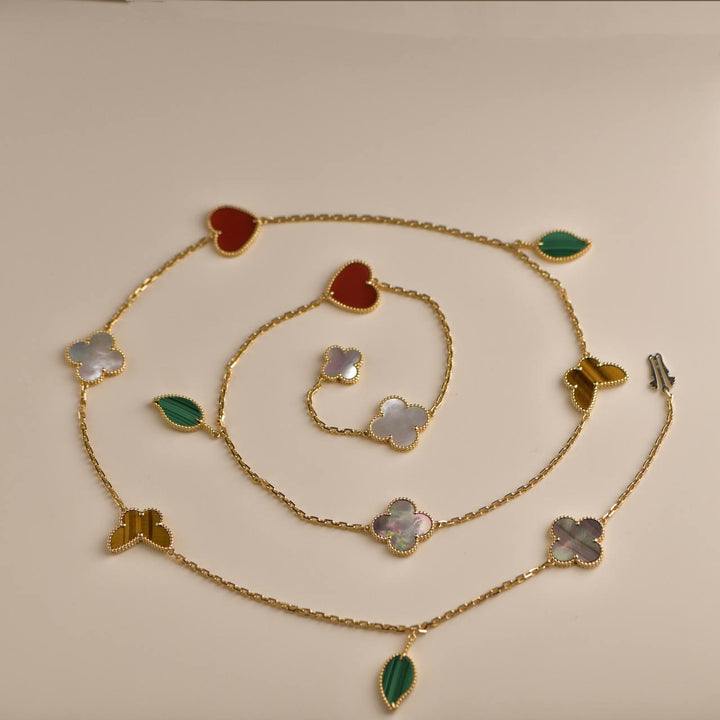 Van Cleef & Arpels Lucky Alhambra Yellow Gold Long Necklace