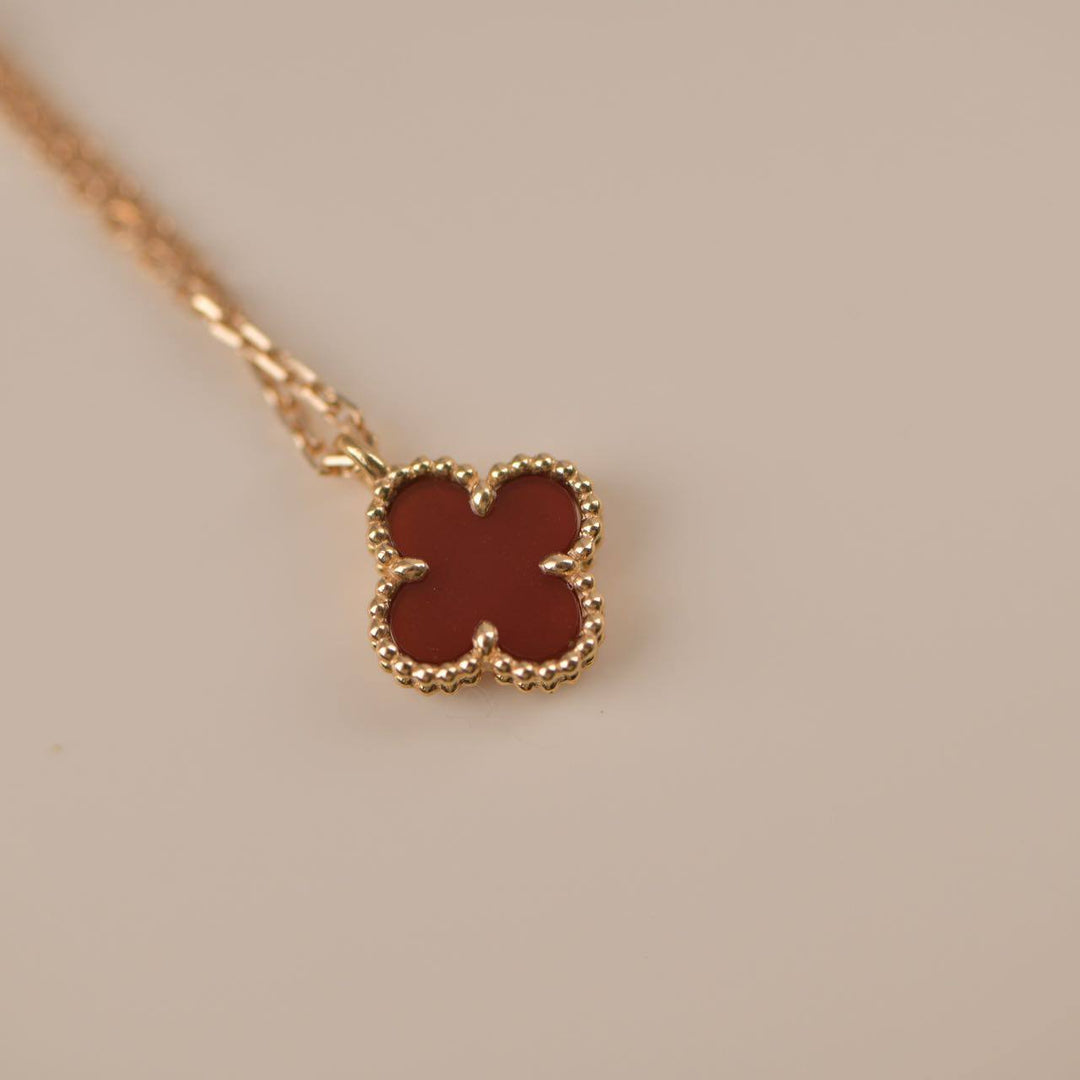 VAN CLEEF & ARPELS 18K Rose Gold Sweet Alhambra Pendant Necklace