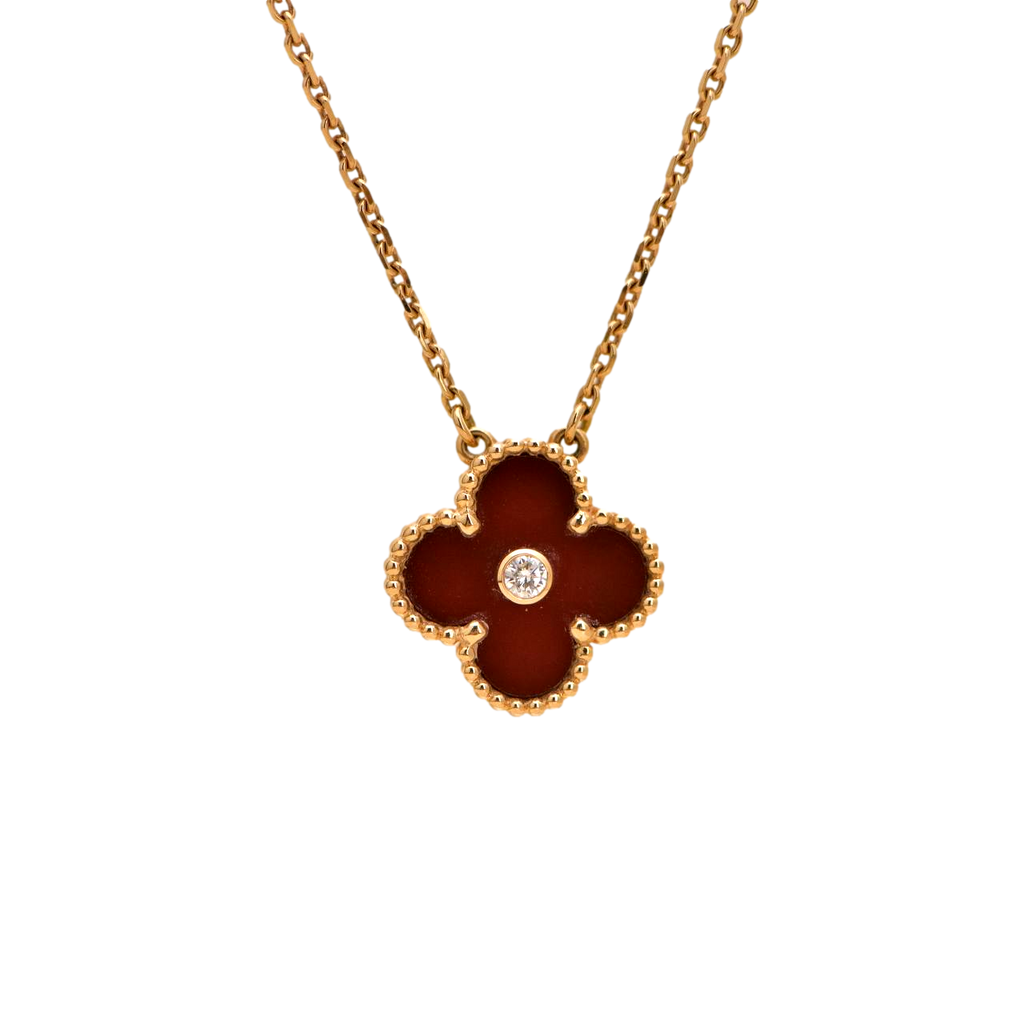Van cleef alhambra diamond pendant hotsell
