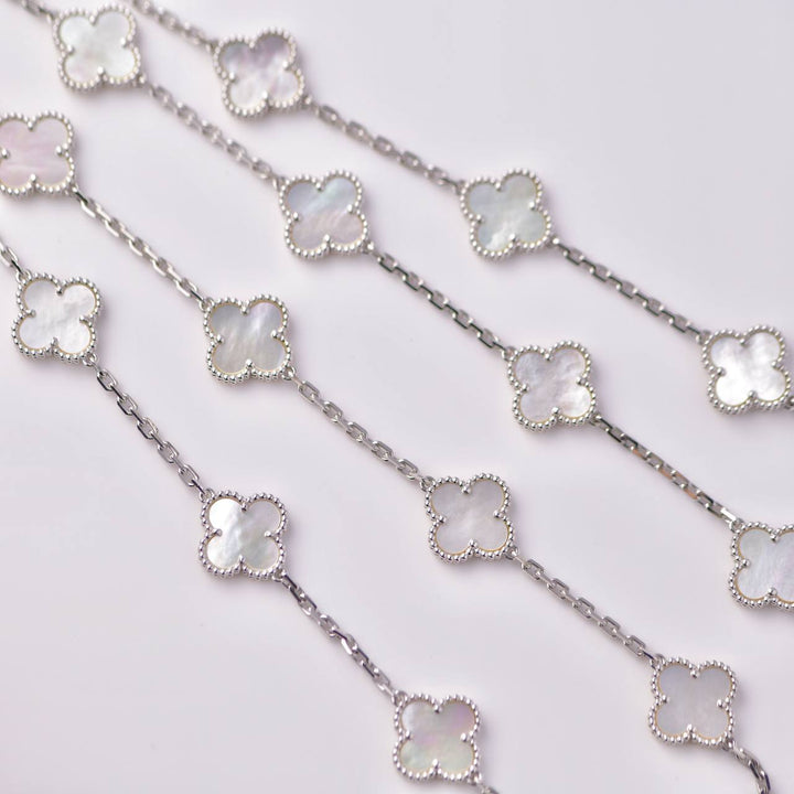 Van Cleef & Arpels Vintage Alhambra 20 Motifs Mother of Pearl Long Necklace