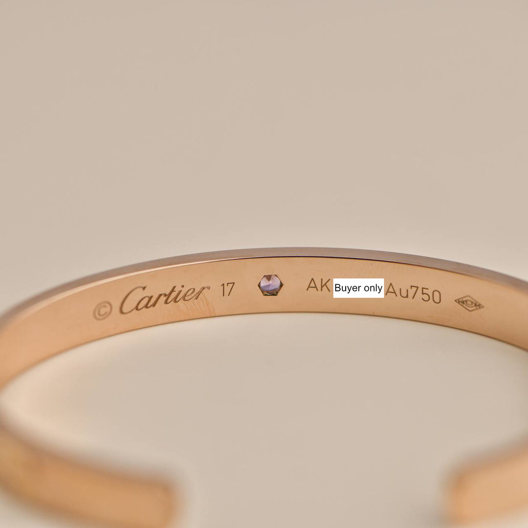 Cartier Love Yellow Gold Bangle with Sapphire Size 17