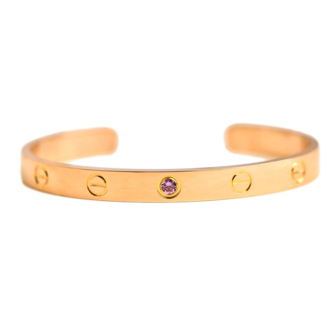 Cartier Love Yellow Gold Bangle with Sapphire Size 17