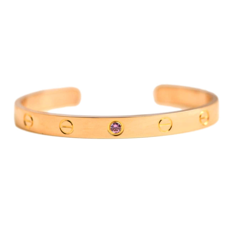 Cartier Love Yellow Gold Bangle with Sapphire Size 17