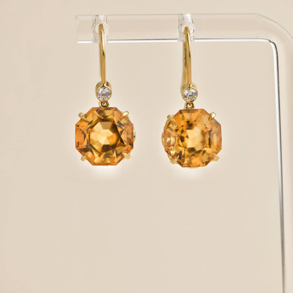 Tiffany & Co. Citrine Diamond Drop Earrings
