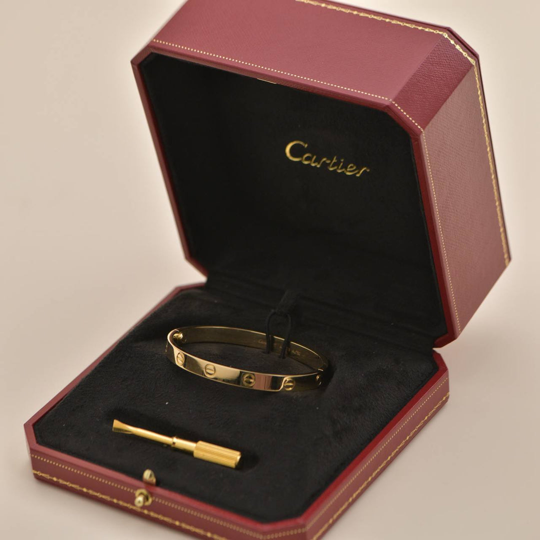 Cartier Love Bracelet 18K Yellow Gold Size 17