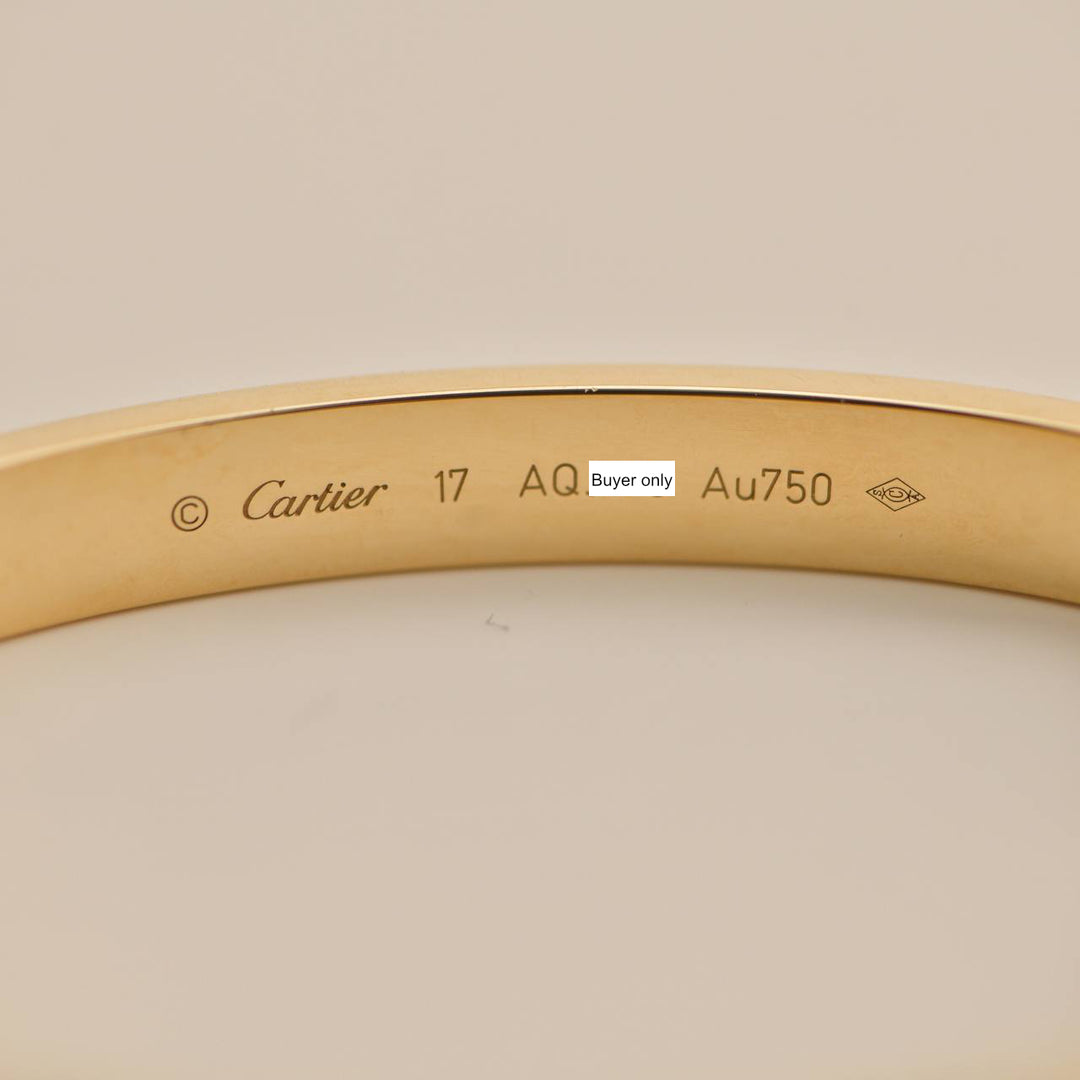 Cartier Love Bracelet 18K Yellow Gold Size 17