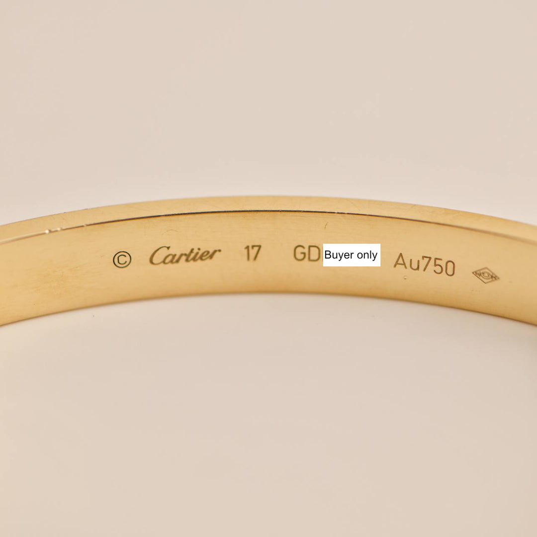 Cartier Love Bracelet 18K Yellow Gold Size 17