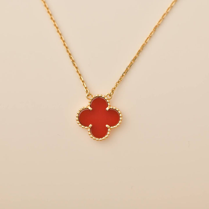 Van Cleef & Arpels Carnelian Vintage Alhambra Pendant