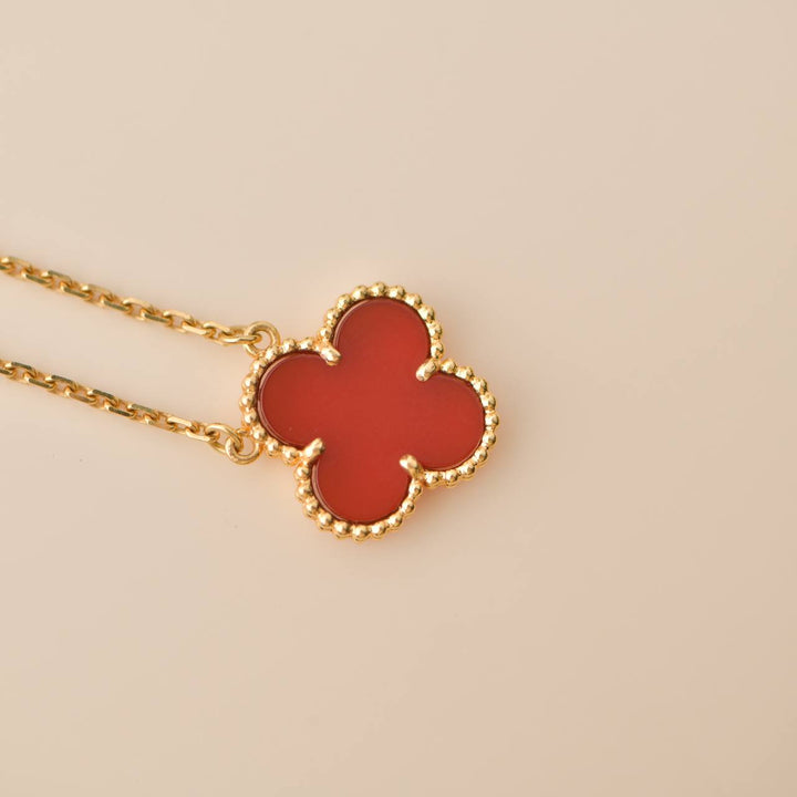 Van Cleef & Arpels Carnelian Vintage Alhambra Pendant