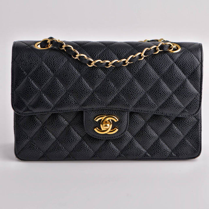 Classic Flap Bag Chanel Man Bag Chanel Old Medium Boy Black Caviar