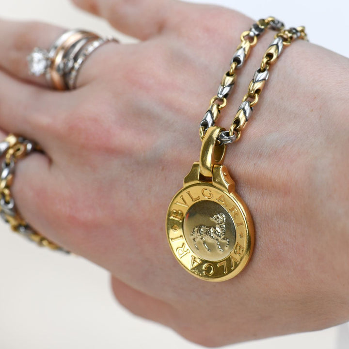Bvlgari Vintage Aries Horoscope Pendant and Chain