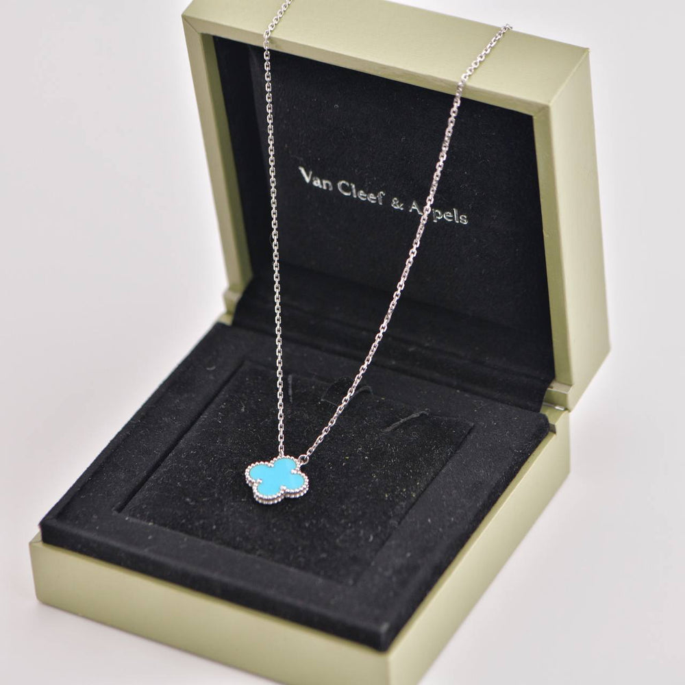 Van Cleef & Arpels Turquoise Vintage Alhambra Pendant