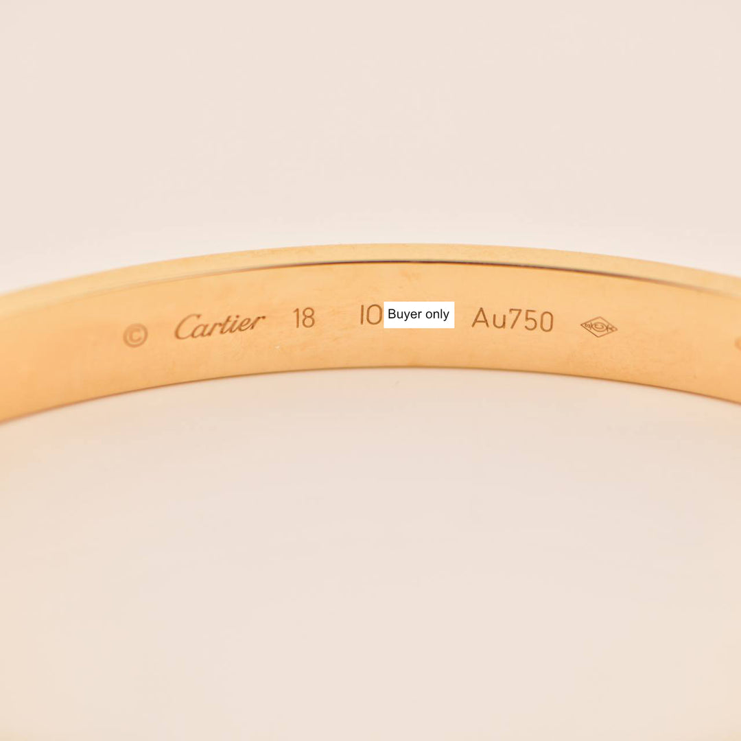 Cartier Love Bracelet 18K Yellow Gold Size 18