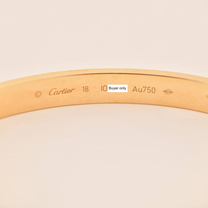 Cartier Love Bracelet 18K Yellow Gold Size 18