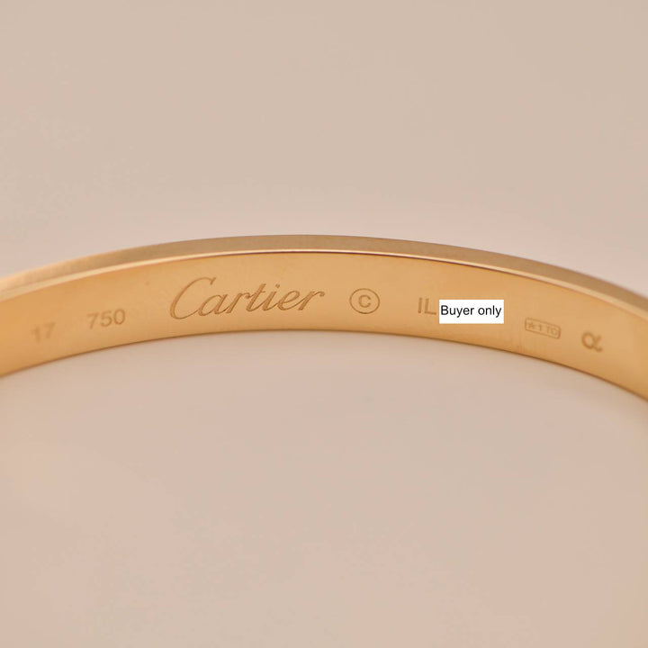 Cartier Love Bracelet 18K Yellow Gold Size 17