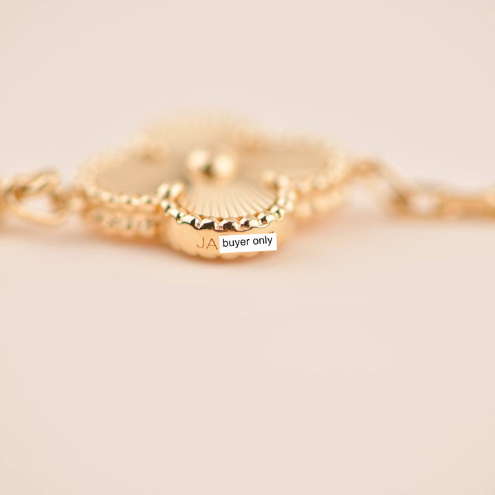 Van Cleef & Arpels Vintage Alhambra 5 Motifs Yellow Gold Bracelet