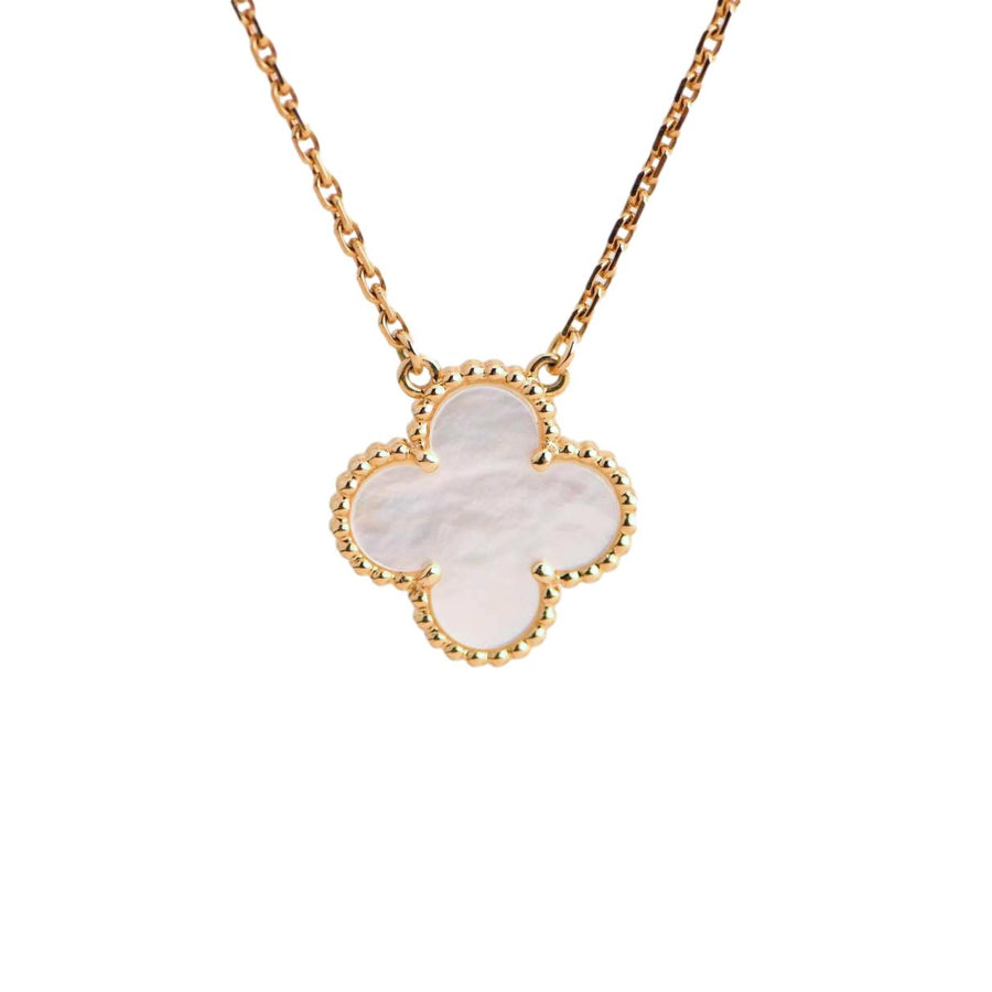 Van Cleef & Arpels Mother of Pearl Alhambra Pendant for sale