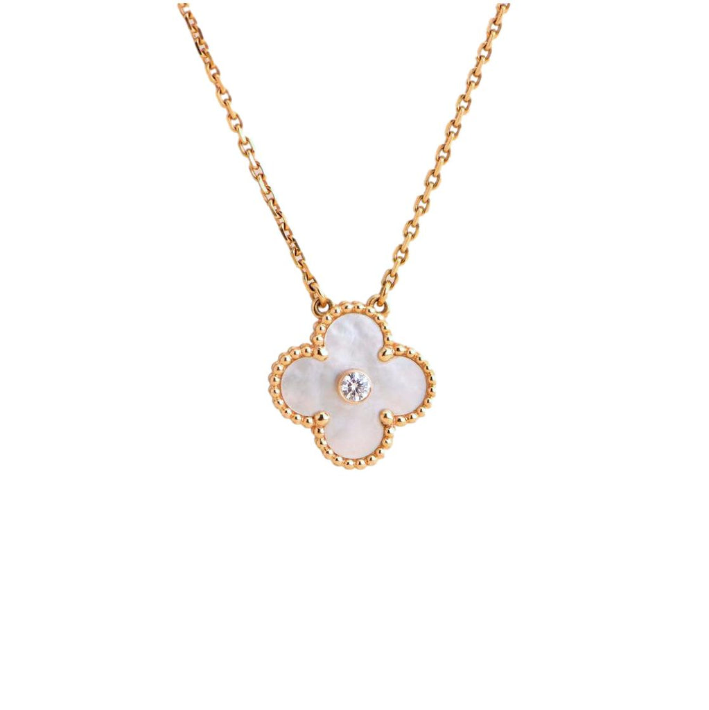 Van cleef and arpels best sale mother of pearl alhambra necklace
