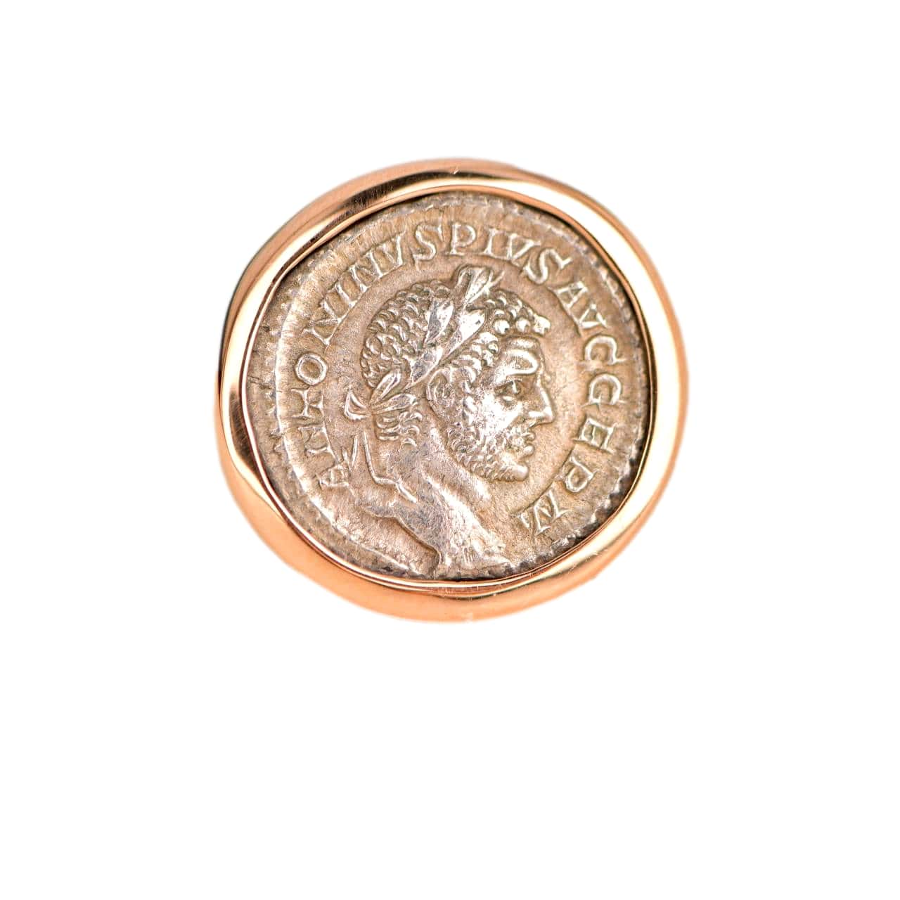 Bvlgari Monete Rose Gold Antique Coin Ring Size 55 Dandelion Antiques