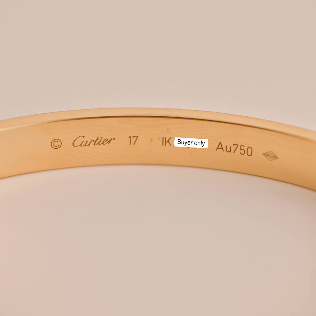 Cartier Love Bracelet 18K Yellow Gold Size 17