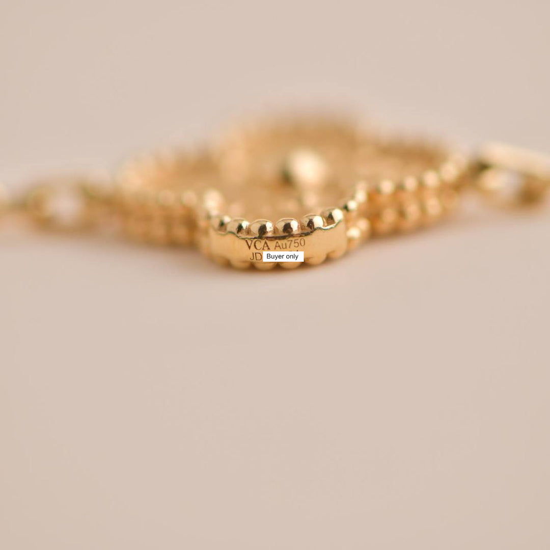 Van Cleef & Arpels Vintage Alhambra 5 Motifs Yellow Gold Bracelet