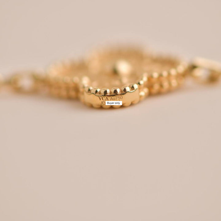 Van Cleef & Arpels Vintage Alhambra 5 Motifs Yellow Gold Bracelet