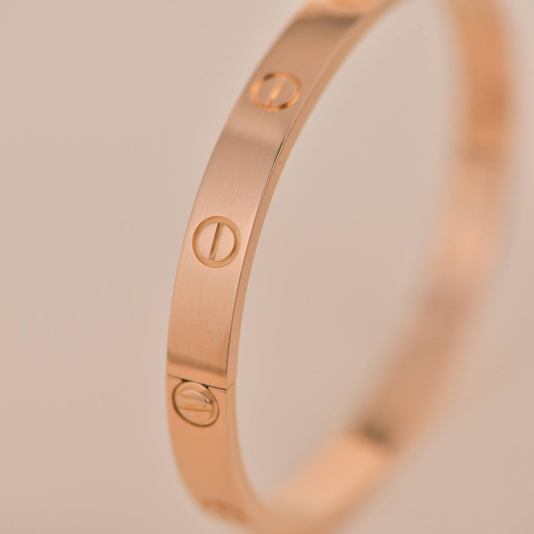 Cartier Love Bracelet 18K Rose Gold Size 17