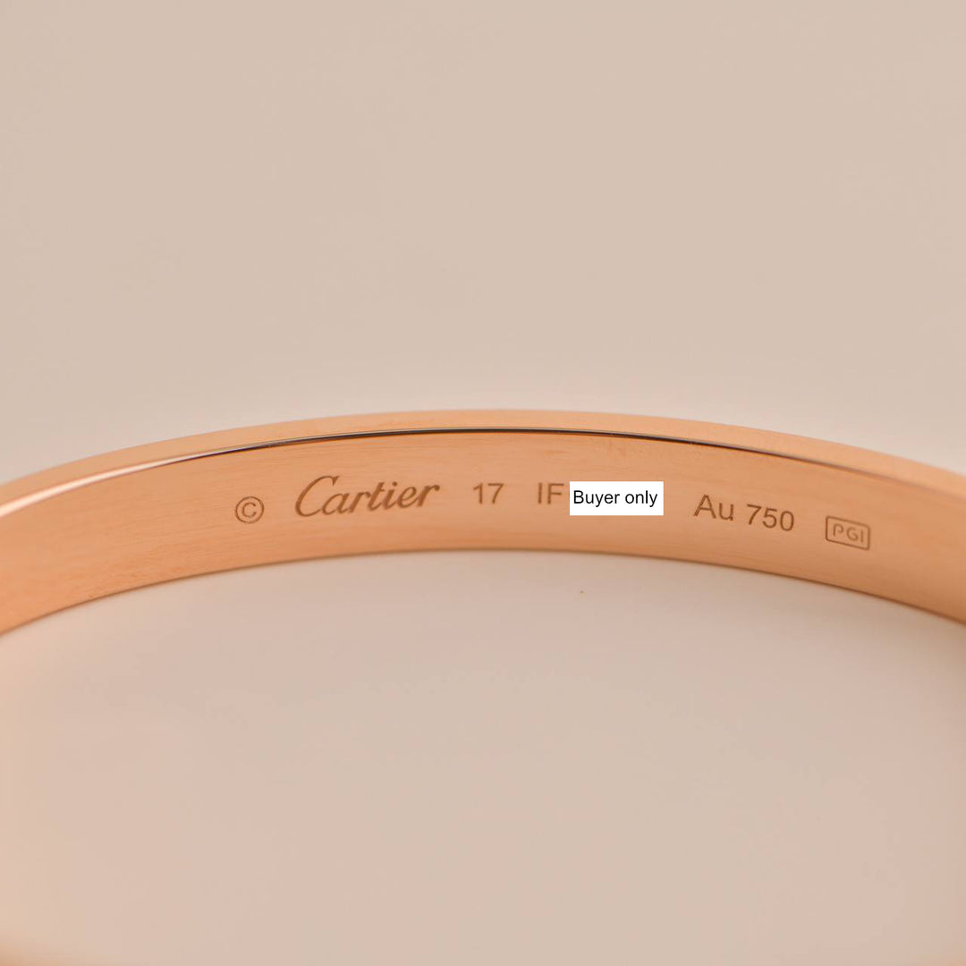 Cartier Love Bracelet 18K Rose Gold Size 17