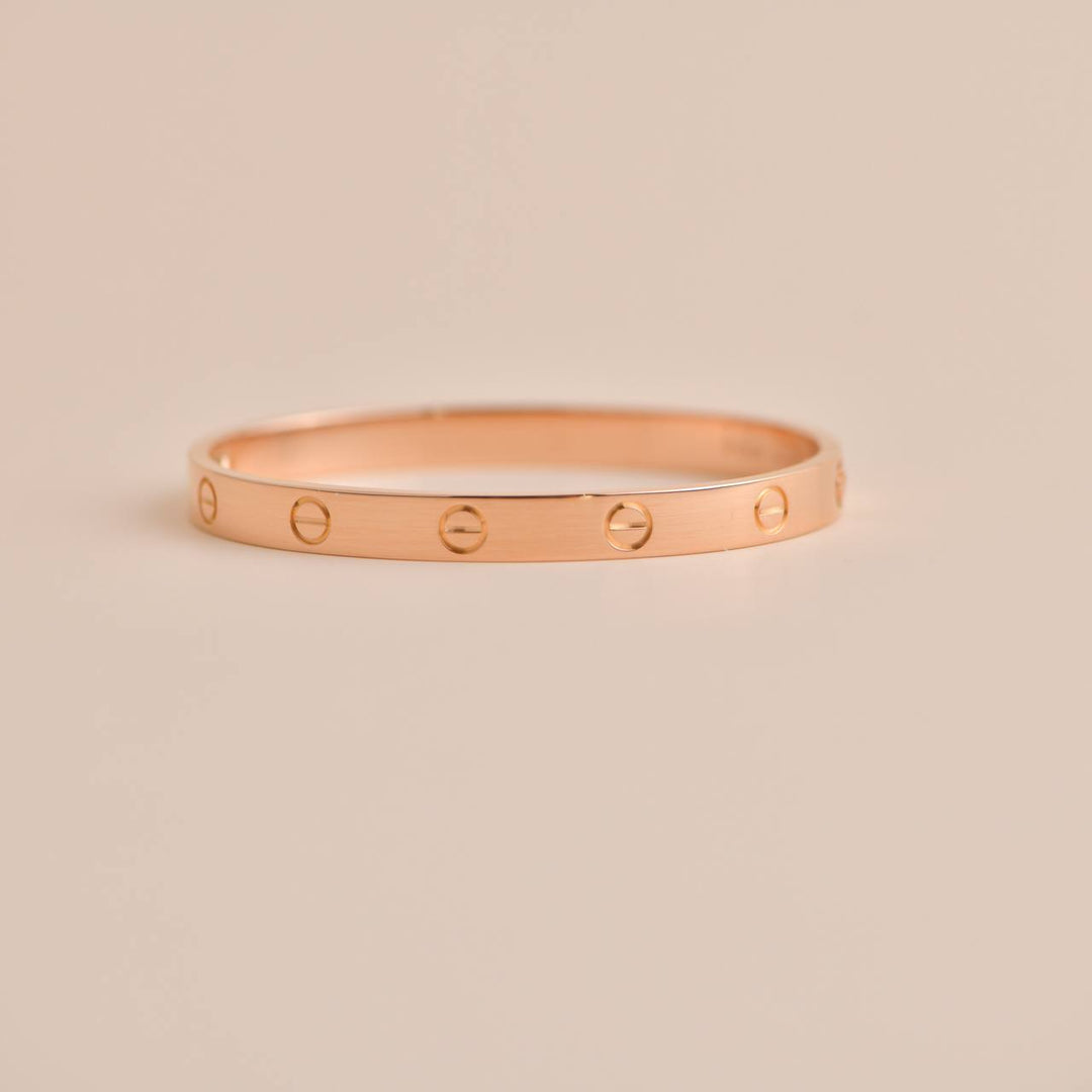 Cartier Love Bracelet 18K Rose Gold Size 17