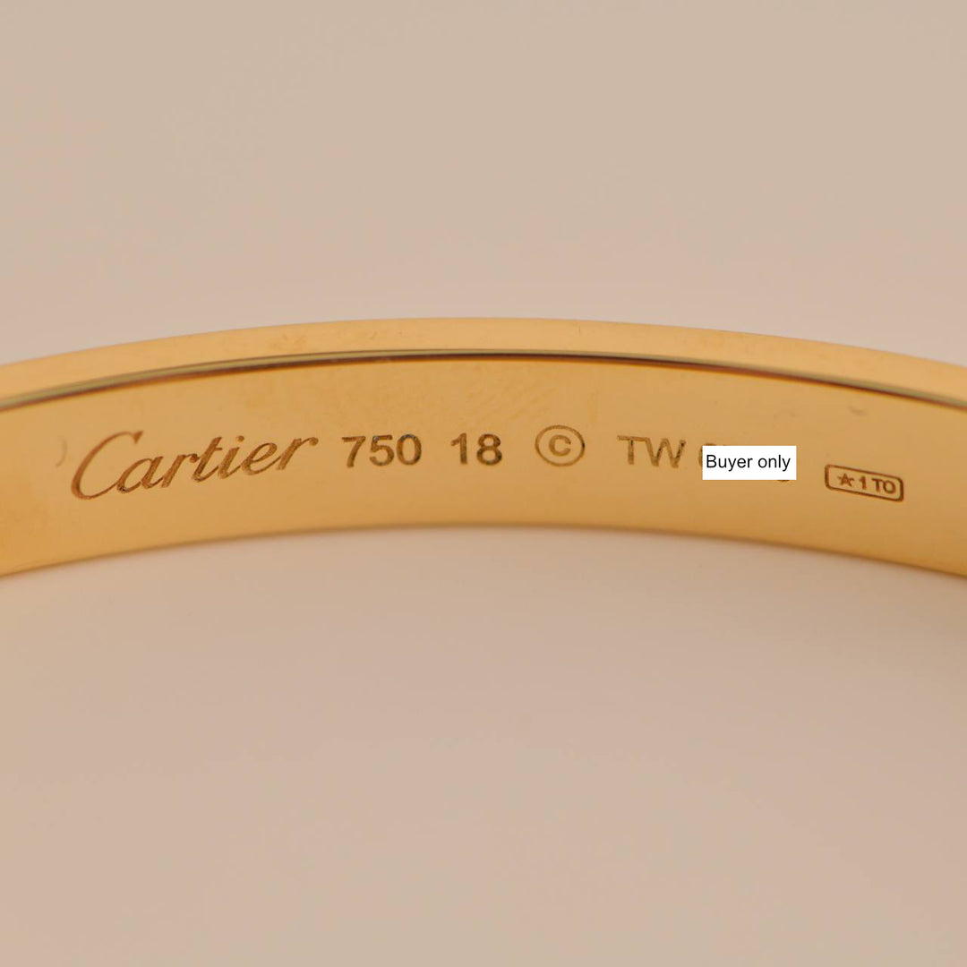 Cartier Love Bracelet 18K Yellow Gold Size 18