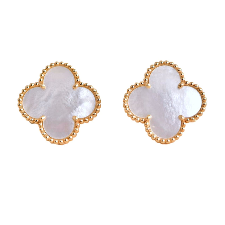 Van Cleef & Arpels Magic Alhambra Mother-of-Pearl 18K Yellow Gold Earrings