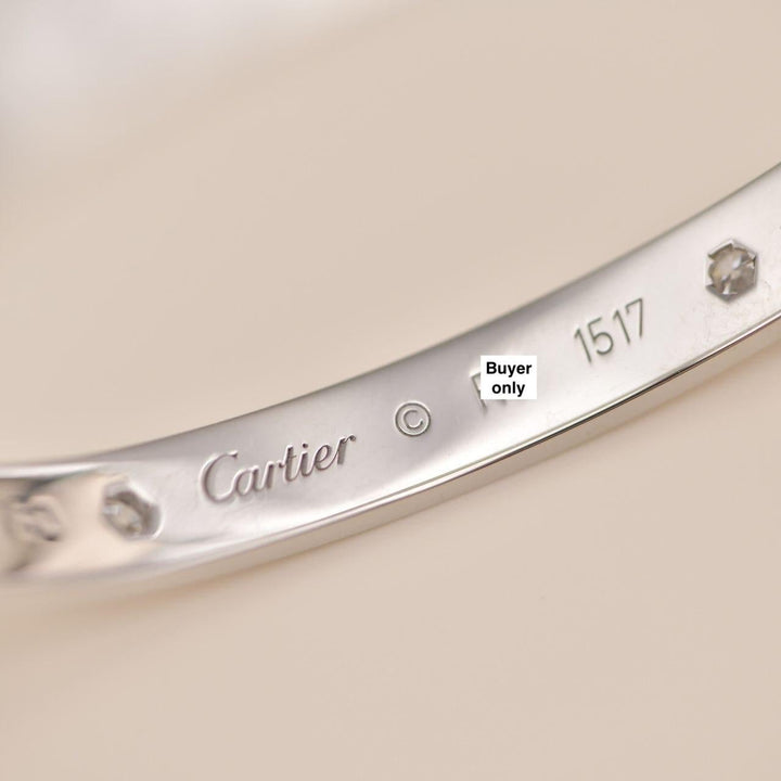 Cartier White Gold 4 Diamond Love Bracelet