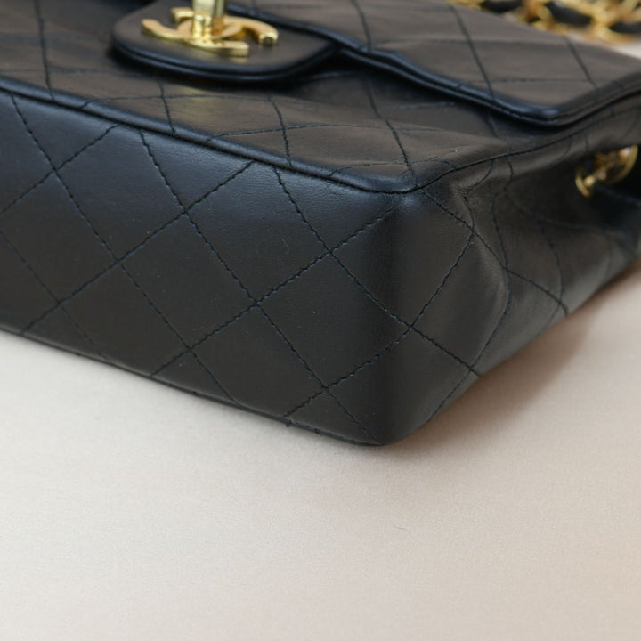 CHANEL Black Quilted Lambskin Mini Square Flap Bag