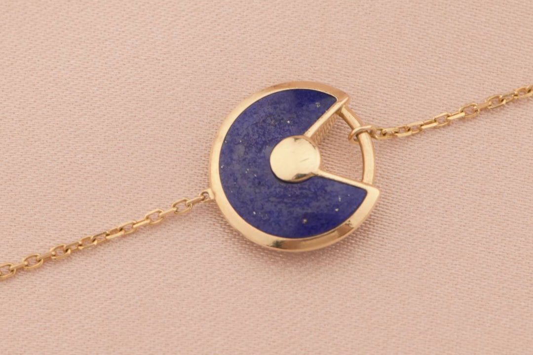 Cartier Amulette de Cartier 18K Yellow Gold Lapis Lazuli Bracelet