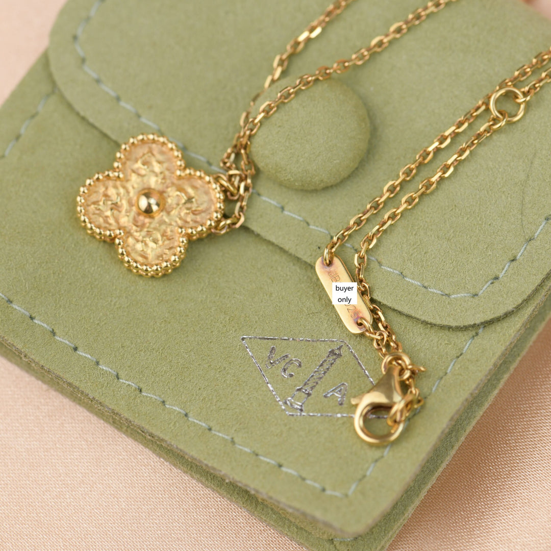 Van Cleef & Arpels Alhambra Yellow Gold Pendant Necklace