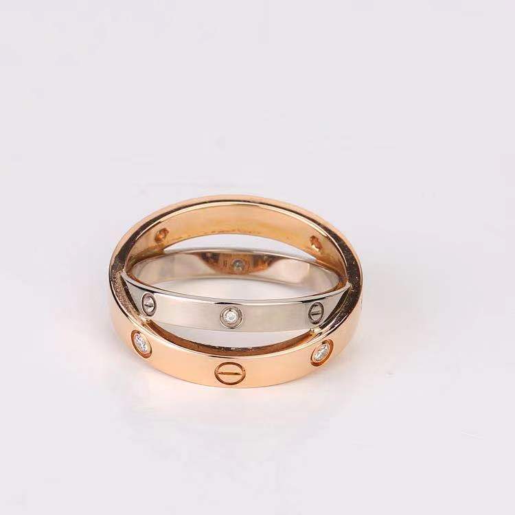 Second Hand Cartier Gold Double C Motif Ring